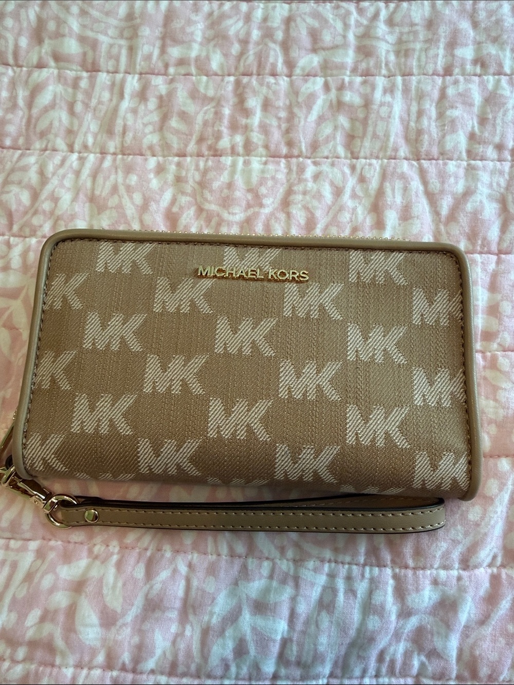 Michael Kors Tan MK Monogram wallet